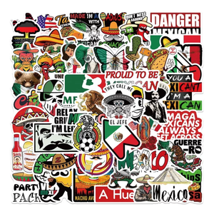 Hispanic Culture- Waterproof, Vinyl Stickers (50pcs in each packet)